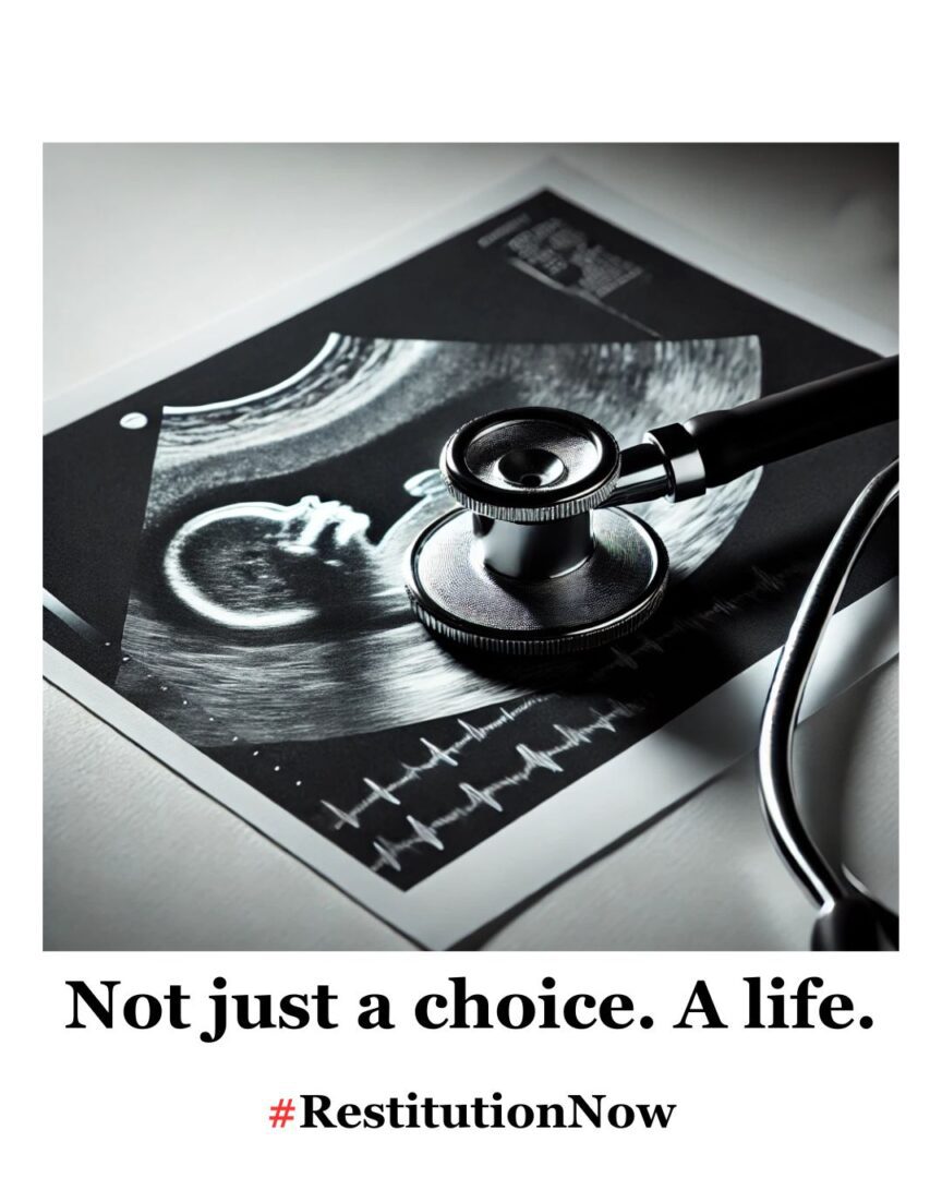 A stethoscope and an ultrasound picture on top of a table.