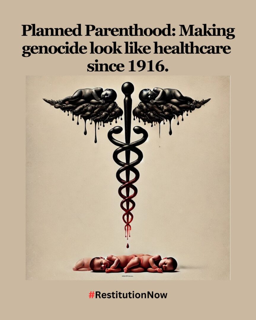 A poster of an abortion with the words planned parenthood.