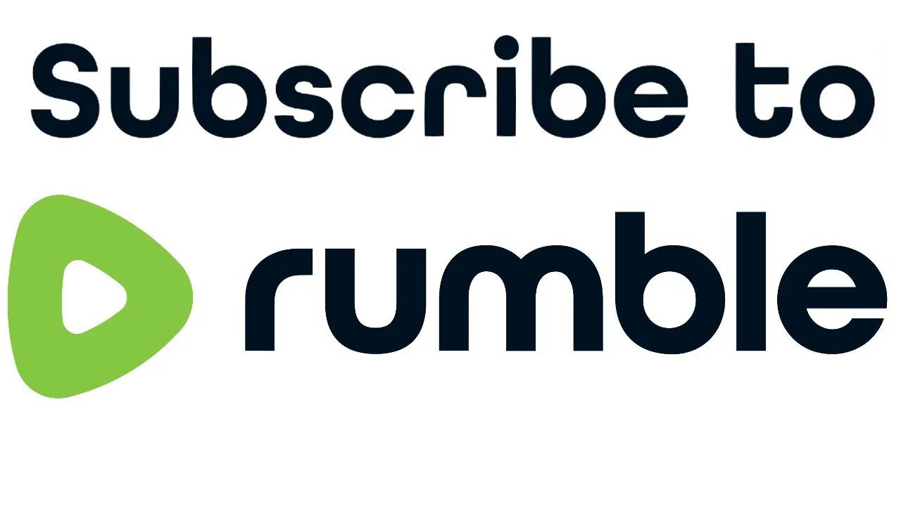 A black and white image of the words subscribe and rumble.