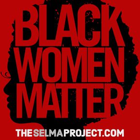 A red and black logo for the selma project.